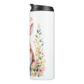 Vintager Osterhase Personalisiert Thermosbecher (Nach rechts gedreht)