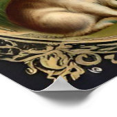 Vintager Osterhase, Retro Osterbrunnen, Ostern Poster (Ecke)