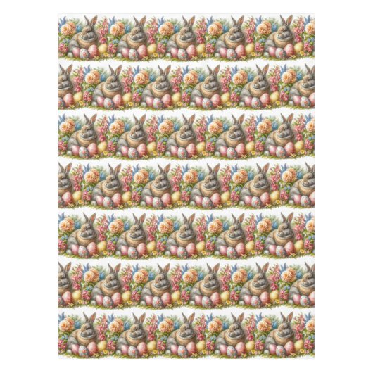 Vintager Osterhase Tischdecke (Vorderseite)