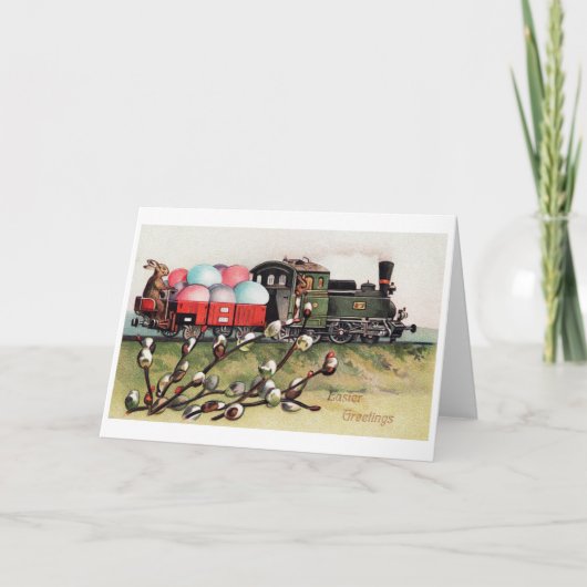 Vintager Osterhasen Karte (Vorderseite)