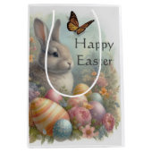 Vintager Osterhasen Mittlere Geschenktüte (Vorderseite)