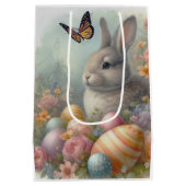 Vintager Osterhasen Mittlere Geschenktüte (Rückseite)