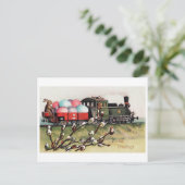 Vintager Osterhasen Postkarte (Stehend Vorderseite)