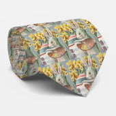 Vintager Osterhastist Eizellmalerei, ZSSG Krawatte (Gerollt)