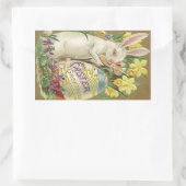 Vintager Osterhastist Rechteckiger Aufkleber (Tasche)