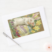 Vintager Osterhastist Rechteckiger Aufkleber (Umschlag)