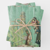 Vintager Osterhof Geschenkpapier Set (Beispiel)