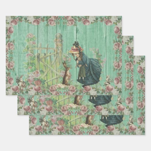 Vintager Osterhof Geschenkpapier Set (Set)