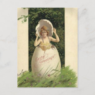 Vintager Osterhof Kunst, Dichtung und Musik Feiertagspostkarte