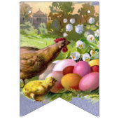 VINTAGER OSTERILLUSTRATIONSBUNTING WIMPELKETTE (Erste Fahne)