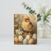Vintager Osterkorb Postkarte (Stehend Vorderseite)