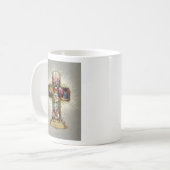 Vintager Osterkreuzzug Religiöse Feiertage Gold Kaffeetasse (Vorderseite Links)