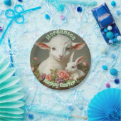 Vintager Ostern - Individuelles Lamm- und Sonnenli Pappteller (Party)