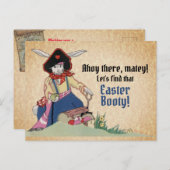 Vintager Osterpferd Kaninchen Bunny Treashest Postkarte (Vorne/Hinten)