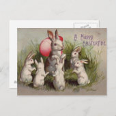 Vintager Osterurlaub Gruß Postkarte (Vorne/Hinten)