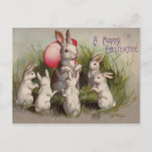 Vintager Osterurlaub Gruß Postkarte (Vorderseite)