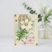 Vintager Osterurlaub Gruß Postkarte (Stehend Vorderseite)