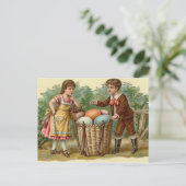 Vintager Osterurlaub Postkarte (Stehend Vorderseite)
