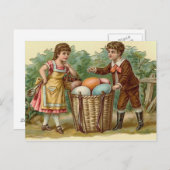 Vintager Osterurlaub Postkarte (Vorne/Hinten)