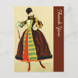 Vintager osteuropäischer Militärstil Postkarte