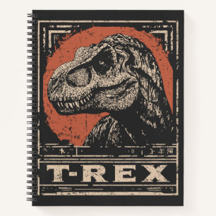 Vintager östlicher T-Rex Dinosaur Portrait Notizblock