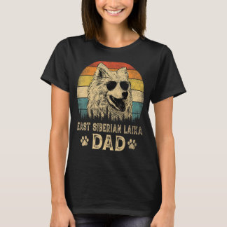Vintager ostsibirischer Vater Laika Dog Vatertag T-Shirt