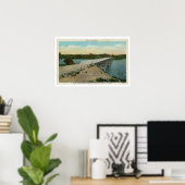 Vintager Ozarksee, Grand Glaize Bridge Poster (Heimbüro)