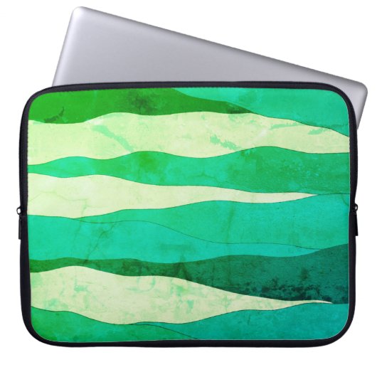 Vintager Ozean-Grüner Laptop-Sieb Laptopschutzhülle (Vorderseite)