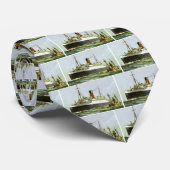 Vintager Ozeandampfer und Schlepper Krawatte (Gerollt)