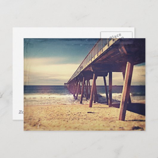 Vintager Ozeansteg Postkarte (Vorne/Hinten)