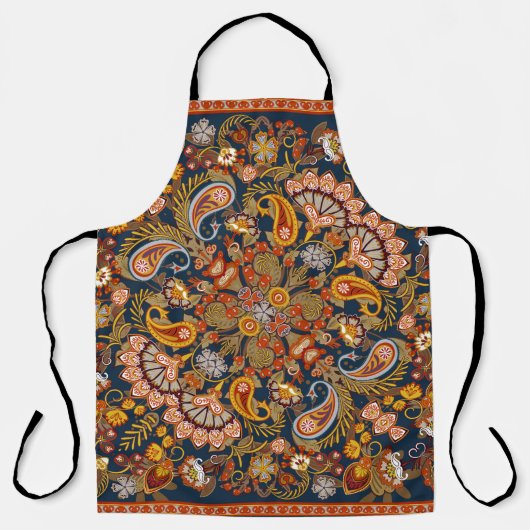 Vintager Paisley-Bandana-Druck, Seidenhalsschal od Schürze (Vorderseite)