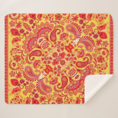 Vintager Paisley-Bandanabdruck, Seidenhals Sherpadecke (Vorderseite (Horizontal))