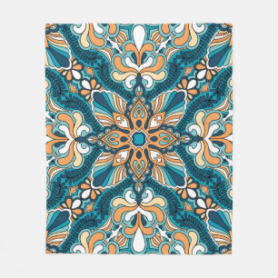 Vintager Paisley-Taschentuch-Ornament-Druck. Seide Fleecedecke