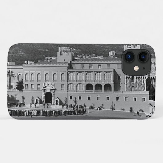 Vintager Palast des Fürstentums Monaco Case-Mate iPhone Hülle (Rückseite (Horizontal))