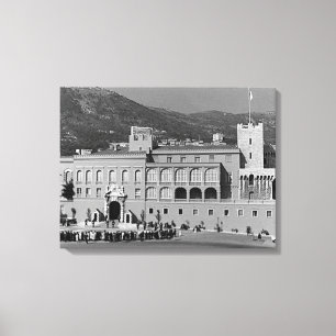 Vintager Palast des Fürstentums Monaco Leinwanddruck