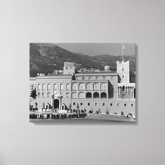 Vintager Palast des Fürstentums Monaco Leinwanddruck (Vorderseite)