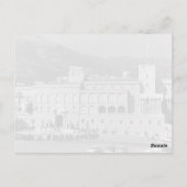 Vintager Palast des Fürstentums Monaco Postkarte (Rückseite)