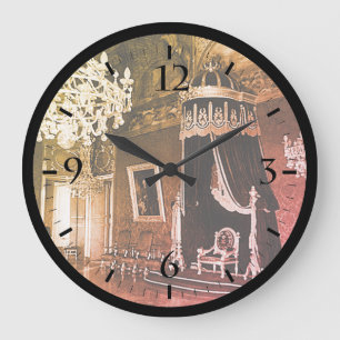 Vintager Palast des Monaco Prince The Thron Watch Große Wanduhr