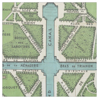 Vintager Palast von Versailles-Karte Stoff