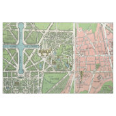 Vintager Palast von Versailles-Karte Stoff (Fat Quarter (45,7 x 55,9 cm))