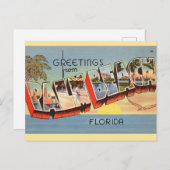 Vintager Palm Beach Empfang Postkarte (Vorne/Hinten)