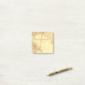 Vintager Palm Tree Beach, der bearbeitbare Klebest Post-it Klebezettel (Auf Schreibtisch)