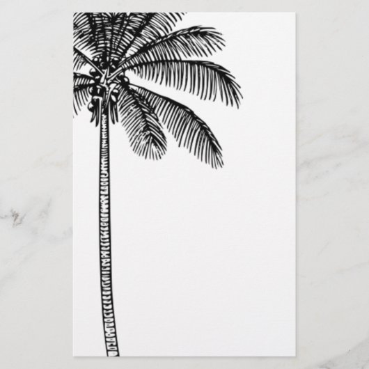 Vintager Palmbaum Briefpapier (Vorderseite)