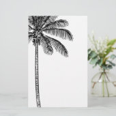 Vintager Palmbaum Briefpapier (Stehend Vorderseite)
