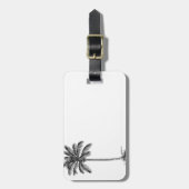 Vintager Palmbaum Gepäckanhänger (Vorderseite vertikal)