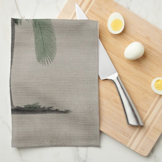 Vintager Palmbaum Geschirrtuch (Viertel Falte)