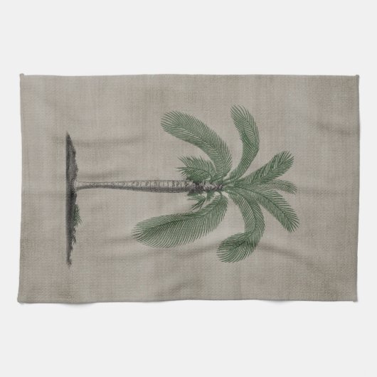 Vintager Palmbaum Geschirrtuch (Horizontal)