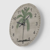 Vintager Palmbaum Große Wanduhr (Winkel)
