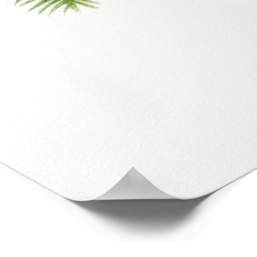 Vintager Palmenbaum, Illustration Poster (Ecke)