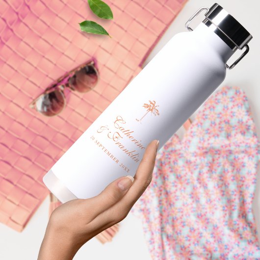 Vintager Palmenbaum tropisch Trinkflasche